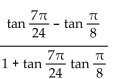 Use trigonometric identities to find the exact value. - 