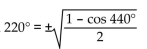 Determine whether the positive or negative sign makes the equation correct. -sin