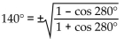 Determine whether the positive or negative sign makes the equation correct. -tan