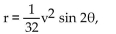 Solve the problem. -The range r of a projectile is given by where v is the initial velocity and is the angle of elevation. If r is to be 4000 ft and v = 1000 ft/sec, what must the angle of elevation be? Give your answer in degrees to the nearest hundredth.