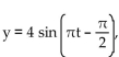 Solve the problem. -The motion of a spring-mass system is described by the equation where y is the distance in feet from the equilibrium position and t is time in seconds. If the weight is 23 feet from the ceiling in a state of Equilibrium, find the time at which the weight first passes the equilibrium position.
