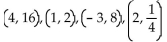 <strong>Fill in the missing coordinate in each ordered pair so that the pair is a solution to the given equation. </strong> A) B) C) D)