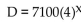 <strong>Solve the problem. The number of dislocated electric impulses per cubic inch in a transformer when lightning strikes is given by , where x is the time in milliseconds of the lightning strike. Find the number of dislocated impulses at x = 0 and x = 3.</strong> A) 7100; 85,200 B) 7100; 454,400 C) 7100; 1,817,600 D) 28,400; 454,400