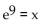 <strong>Write the equation as an equivalent exponential equation. ln(x) = -9</strong> A) B) C) D) ln(-9) = x