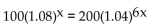 Solve the equation. Round to four decimal places. - 
