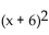 <strong>Write the quadratic function in the form y = + k. y = + 12x</strong> A) - 144 B) + 12 C) - 36 D) + 6