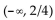 <strong>Give the interval where the function increases or decreases, as requested. f(x) = + 2 decreases</strong> A) B) C) D)
