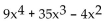 Use the factor theorem to decide whether or not the second polynomial is a factor of the first. - + x + 4; x + 4