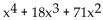 Find all of the real and imaginary zeros for the polynomial function. -f(x) = - 18x - 72