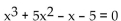State the degree of the polynomial equation. - 