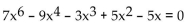Use Descartes's rule of signs to discuss the possibilities for the roots of the equation. Do not solve the equation. -