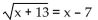 Find all real solutions to the equation. - 