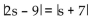 Solve the absolute value equation. - 