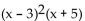 Describe the behavior of the function's graph at its x-intercepts. -f(x) =