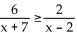 Solve the rational inequality. State the solution set using interval notation. -
