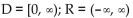 <strong>Find the domain and range. y = </strong> A) B) C) D)