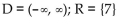 <strong>Find the domain and range. {(x, y) y = 7}</strong> A) B) C) D)