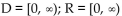 <strong>Find the domain and range. x = </strong> A) B) C) D)
