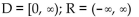 <strong>Find the domain and range. x = </strong> A) B) C) D)