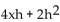 <strong>Evaluate. If f(x) = 2 + x, find f(x + h) - f(x).</strong> A) B) C) D)
