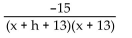 <strong>Find the difference quotient, , for the function and simplify it. q(x) = </strong> A) B) C) D)