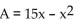 <strong>Solve the problem. Elissa wants to set up a rectangular dog run in her backyard. She has 30 feet of fencing to work with and wants to use it all. If the dog run is to be x feet long, express the area of the dog run as a function of x.</strong> A) B) C) D)