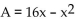 <strong>Solve the problem. Elissa wants to set up a rectangular dog run in her backyard. She has 30 feet of fencing to work with and wants to use it all. If the dog run is to be x feet long, express the area of the dog run as a function of x.</strong> A) B) C) D)