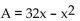 <strong>Solve the problem. Bob wants to fence in a rectangular garden in his yard. He has 64 feet of fencing to work with and wants to use it all. If the garden is to be x feet wide, express the area of the garden as a function of x.</strong> A) B) C) D)