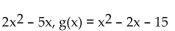 For the pair of functions, perform the indicated operation. -f(x) = Find f/g.
