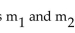 Translate the given formula to English. - , where F is the force of attraction between two objects with masses respectively and d is the distance between the two objects