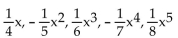 <strong>Find the first five terms of the infinite sequence whose nth term is given. </strong> A) B) C) D)