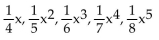 <strong>Find the first five terms of the infinite sequence whose nth term is given. </strong> A) B) C) D)