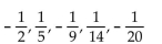 <strong>Find the first five terms of the infinite sequence whose nth term is given. </strong> A) B) C) D)