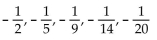 <strong>Find the first five terms of the infinite sequence whose nth term is given. </strong> A) B) C) D)