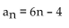 <strong>Write a formula for the nth term of the infinite sequence. Do not use a recursion formula. 2 , 8 , 14 , 20 , 26 , . . .</strong> A) B) C) D)