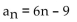 <strong>Write a formula for the nth term of the arithmetic sequence. Do not use a recursion formula. -3, 3, 9, 15, 21, . . .</strong> A) B) C) D)