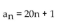 <strong>Find the indicated part of the arithmetic sequence. Find a formula for given that </strong> A) B) C) D)
