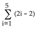 <strong>Write the series in summation notation. Use the index i and let i begin at 1 in each summation. 0 + 2 + 6 + 12 + 20</strong> A) B) C) D)