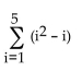 <strong>Write the series in summation notation. Use the index i and let i begin at 1 in each summation. 0 + 2 + 6 + 12 + 20</strong> A) B) C) D)