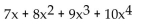 <strong>Write out all the terms of the series. </strong> A) B) 6x + 7x + 8x + 9x + . . . C) 7x + 8x + 9x + 10x D) 6x + 7x + 8x + 9x
