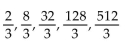 Find the common ratio for the geometric sequence. - 