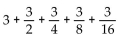Find the sum of the geometric series. - 