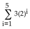 Find the sum of the geometric series. - 