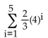 Find the sum of the geometric series. - 
