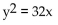 <strong>Find the equation of the parabola determined by the given information. Vertex at the origin, focus at (8, 0)</strong> A) B) C) D)