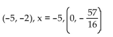 <strong>Find the vertex, axis of symmetry, and y-intercept of the parabola that has the given focus and directrix. Focus (-5, -6), directrix y = 2</strong> A) B) (-5, -2), y = -5, (0, -2) C) (-2, -5), y = -2, (0, -5) D)