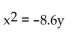 <strong>Solve. A building has an entry with the shape of a parabolic arch 14 ft high and 22 ft wide at the base. Find an equation for the parabola if the vertex is put at the origin of the coordinate system. </strong> A) B) C) D)