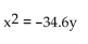 <strong>Solve. A building has an entry with the shape of a parabolic arch 14 ft high and 22 ft wide at the base. Find an equation for the parabola if the vertex is put at the origin of the coordinate system. </strong> A) B) C) D)