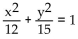 <strong>Write an equation for the ellipse. Foci and y-intercepts </strong> A) B) C) D)
