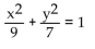 <strong>Write an equation for the ellipse. Foci and y-intercepts </strong> A) B) C) D)